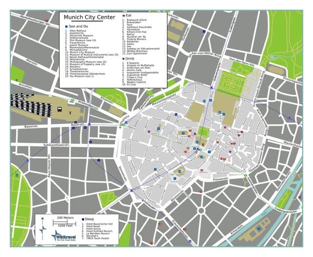 Munich walking tours map