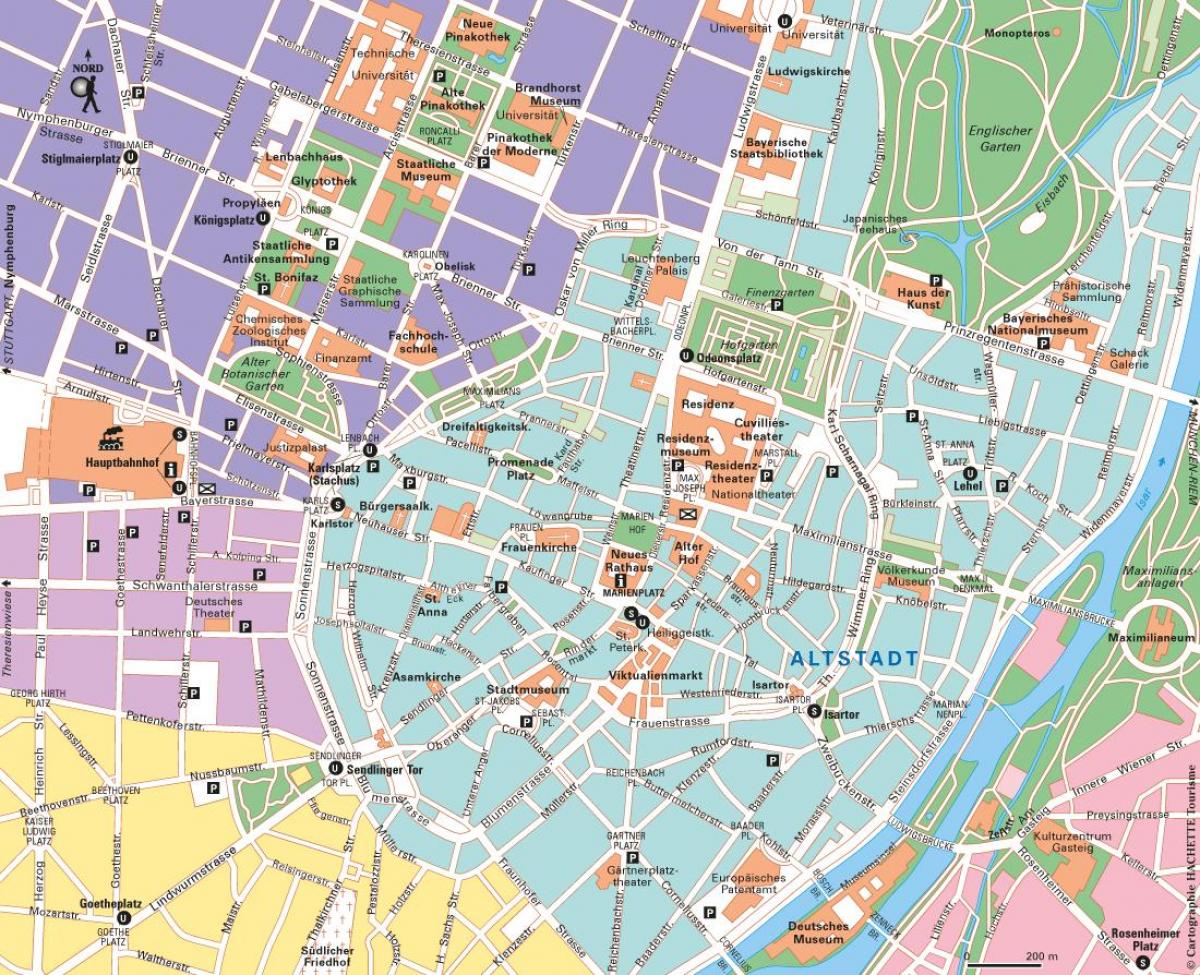 Munich city center map