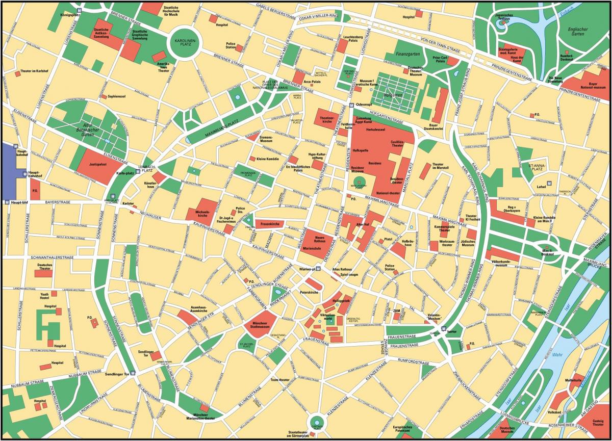 Munich streets map